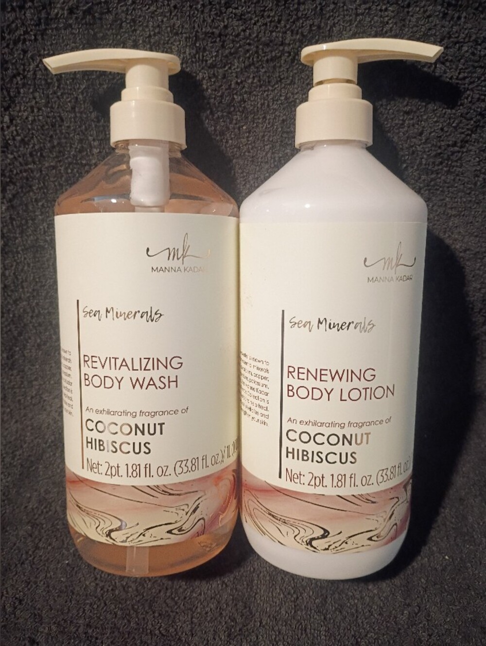 MK Manna Kadar Sea Minerals Lotion & Body Wash Set. New, Un-opened